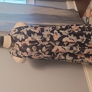 Navy Floral Swing Dress size 10